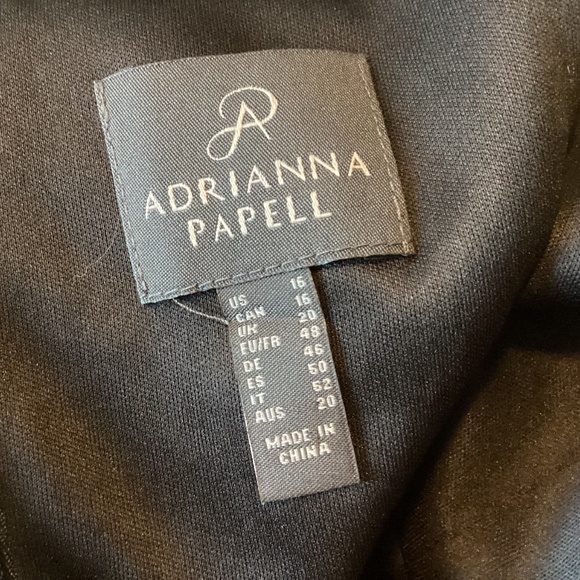 Adrianna Papell Black and Red Floral Midi sequin Dress - Picture 15 of 15